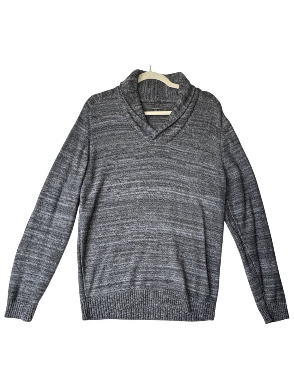 1888 Saddlebred Lightweight Knit Pullover Sweater Gray Size Large Cotton Blend